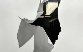 "ASCEND", 2023. 36 x 24". powdered graphite/pigment/colored pencil/ink on paper