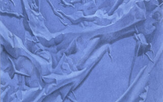 "LAZE", 2025. 22 x 15" powdered pigment, colored pencil on paper